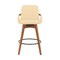 Armen Living Baylor 26" Cream Faux Leather and Walnut Wood Swivel Bar Stool LCBABAWACR26 - alternate 4